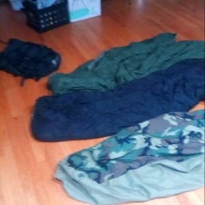 Compressed army sleeping bag